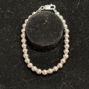 Elegant Silver 925 Beaded Bracelet